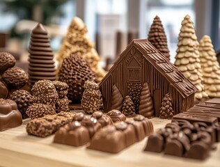 Chocolate Village Confectionery Display