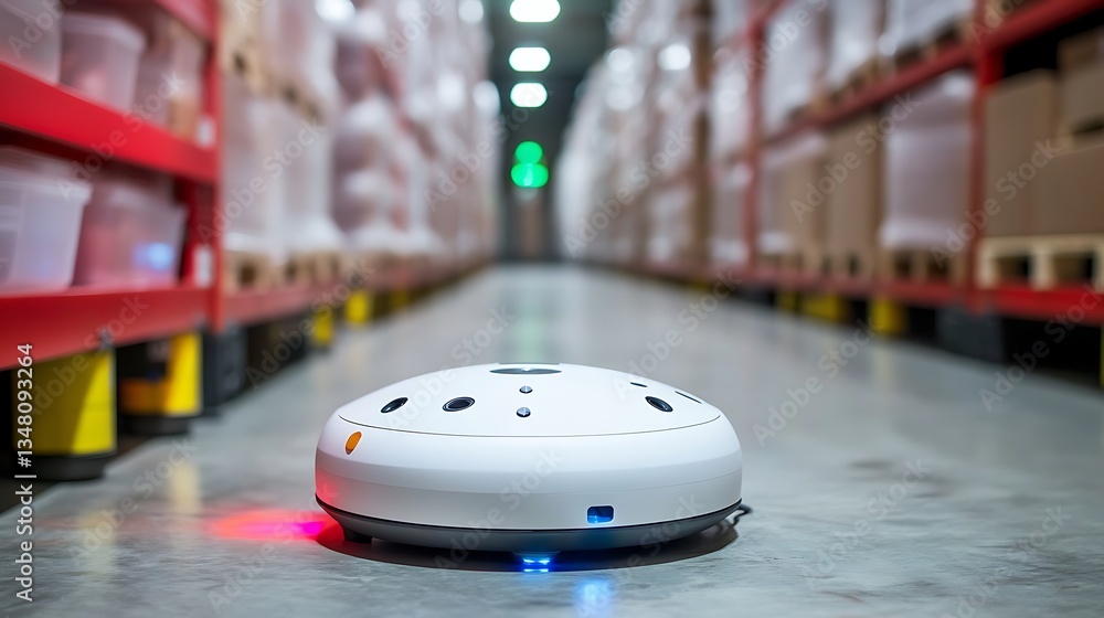 Poster autonomous robot in warehouse setting