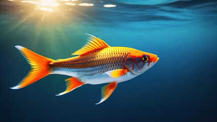 Swimming fish undersea