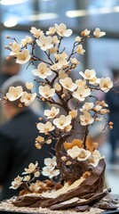 Chocolate Bonsai Tree with Flowers