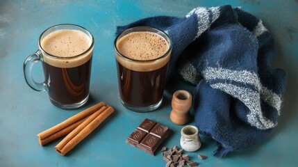 Two Cups of Aromatic Coffee