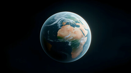 Fototapeta premium Detailed Pixel Art Earth Globe in Space