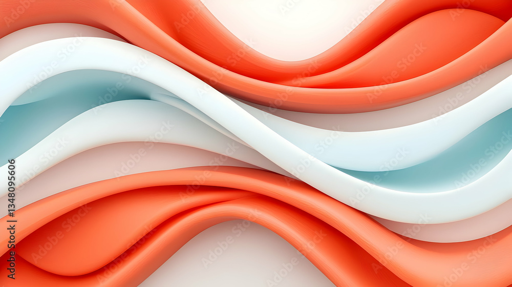 Poster dynamic white red interconnected flowing lines abstract background