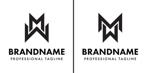 Letters WM or MW Monogram Logo, suitable for any business