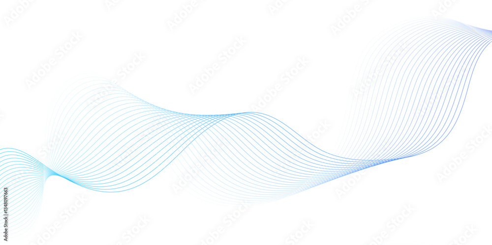 Poster white wave curve lines banner background design. abstract soft wave lines dynamic flowing blue light