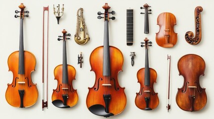 Orchestral Instruments Collection: A Symphony of Stringed and Woodwind Beauty