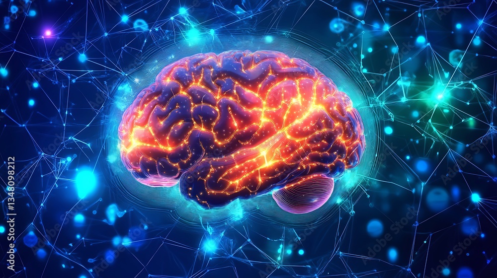 Poster illuminated brain: a neural network visualization