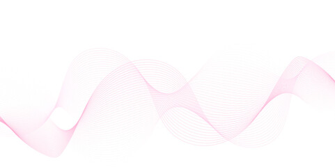 pink wave curve lines banner background design. Abstract soft wave lines dynamic flowing pink light isolated background. Vector Illustration of the pink pattern of lines. Black stripes on white .