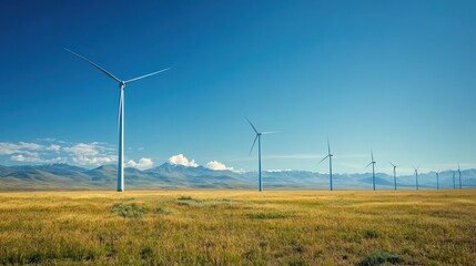 Renewable Energy in a Serene Landscape: Wind Turbines