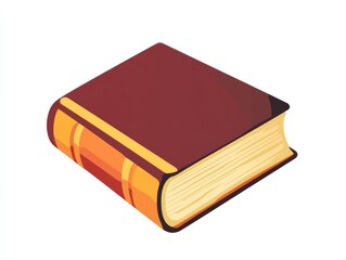 Book illustration, flat design, isolated on white