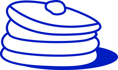 Breakfast Food Line Art Element