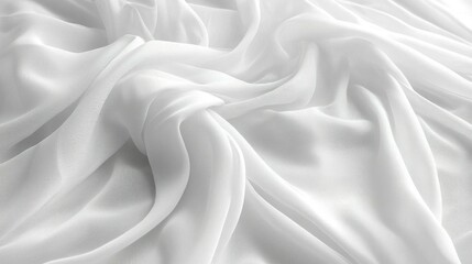 Obraz premium Elegant White Fabric Drape Soft Texture Background