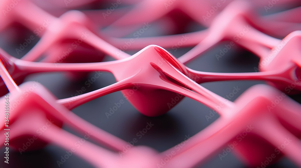 Poster interconnected pink nodes in a dark network