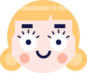 Creative Head Avatar Sticker Element