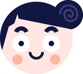 Creative Head Avatar Sticker Element