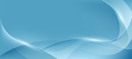 Minimal white lines and light blue curve gradient background