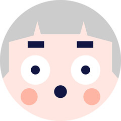 Creative Head Avatar Sticker Element