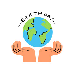 Earth Day Hands Globe Environmental Protection
