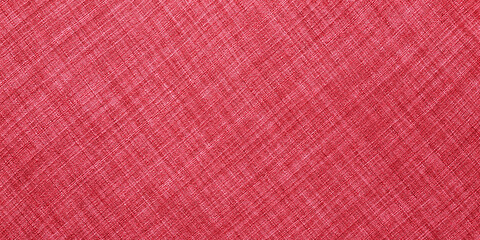 red homespun fabric background, soft pattern texture
