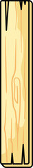 Wooden stake with a pointed end and natural wood texture