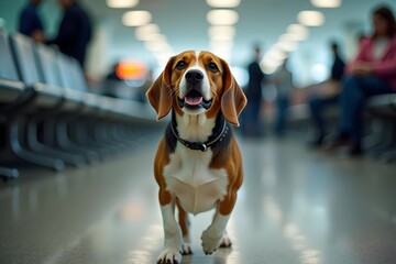 Beagle Sniffing for Contraband in an Airport Security Inspection