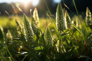 and verdant splendor of a meadow adorned with emerald blades, conjuring sensations of invigoration, vitality, and pure delights bestowed by natural world