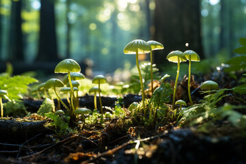 ecosystems and abundant biodiversity enveloping cascading forests, epitomizing vibrant existence and harmonious interplay flourishing within these untainted realms