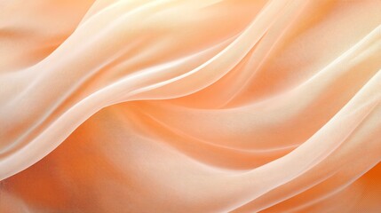 Fototapeta premium Flowing Peach Fabric Texture Background Creates a Soft and Elegant Backdrop