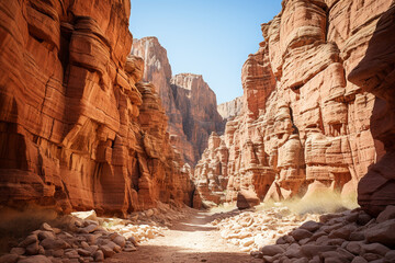 towering canyon walls, with their enduring presence and timeless countenance, stand as steadfast witnesses to eons that have passed