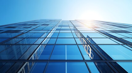 Modern Glass Skyscraper Architecture: A Stunning Upward View