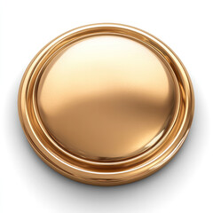 3d golden button
