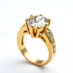 golden ring with diamonds