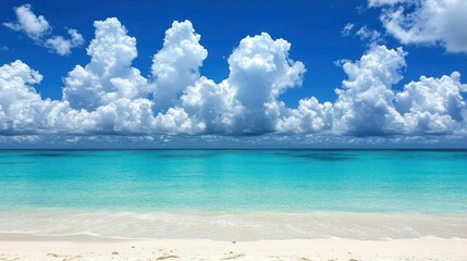 Fototapeta premium Tropical Beach Paradise Summer Vacation Ocean Sky