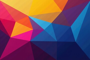 Fototapeta premium Geometric abstract shapes, vibrant colors, modern style, squares, triangles