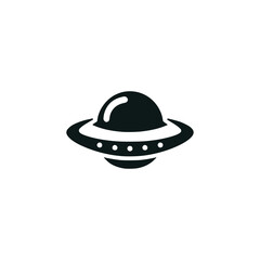 UFO spaceship alien science technology logo vector illustration template design