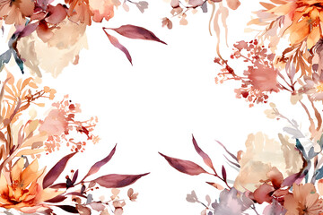watercolor flowers background for card