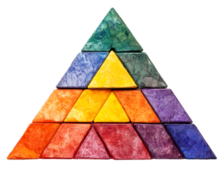 Colorful Triangular Pyramid Pattern