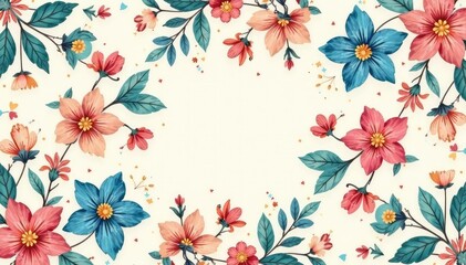 Obraz premium Delicate paisley floral pattern, soft pastel colors, romantic, texture, vintage
