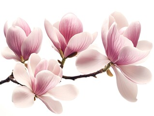 Magnolia flowers blooming in spring nature photography bright background