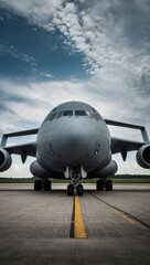 Large military cargo plane on a special mission