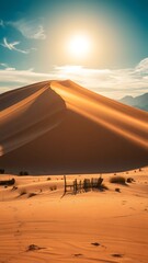 Serene Desert Dunes at Sunset
