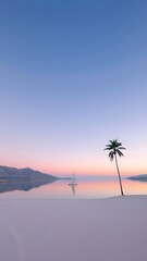 Serene Dusk at Lavender Beach