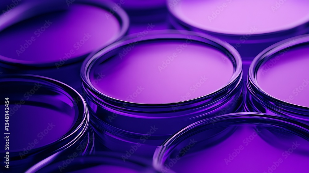 Poster stunning purple glass jars arranged in circular fashion creating a unique modern visual appeal : gen