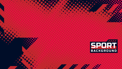 Abstract sport background with red and navy color and copy space area