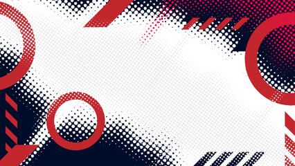 Abstract sport background with white, red and navy color and copy space area