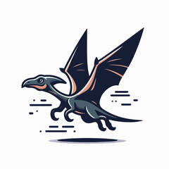 flying pterodactyl vector illustration © Andi