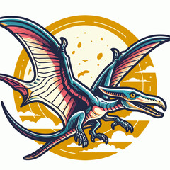 flying pterodactyl vector illustration © Andi