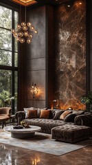 Contemporary home with clean aesthetic and organic warmth high resolution picture