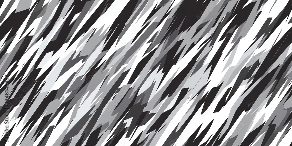 Poster abstract monochrome pattern with diagonal shapes for modern design projects