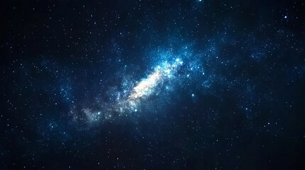 Fototapeta premium A vast expanse of space with countless stars and a bright milky way galaxy